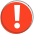 White exclamation point on red background White exclamation point on red background