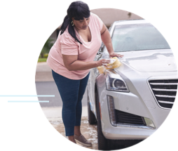 Woman Washing Car